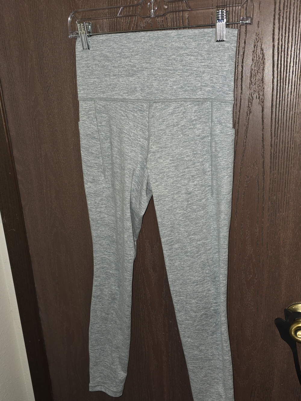 Athleta SoftLuxe Heather Gray Legging with Logo